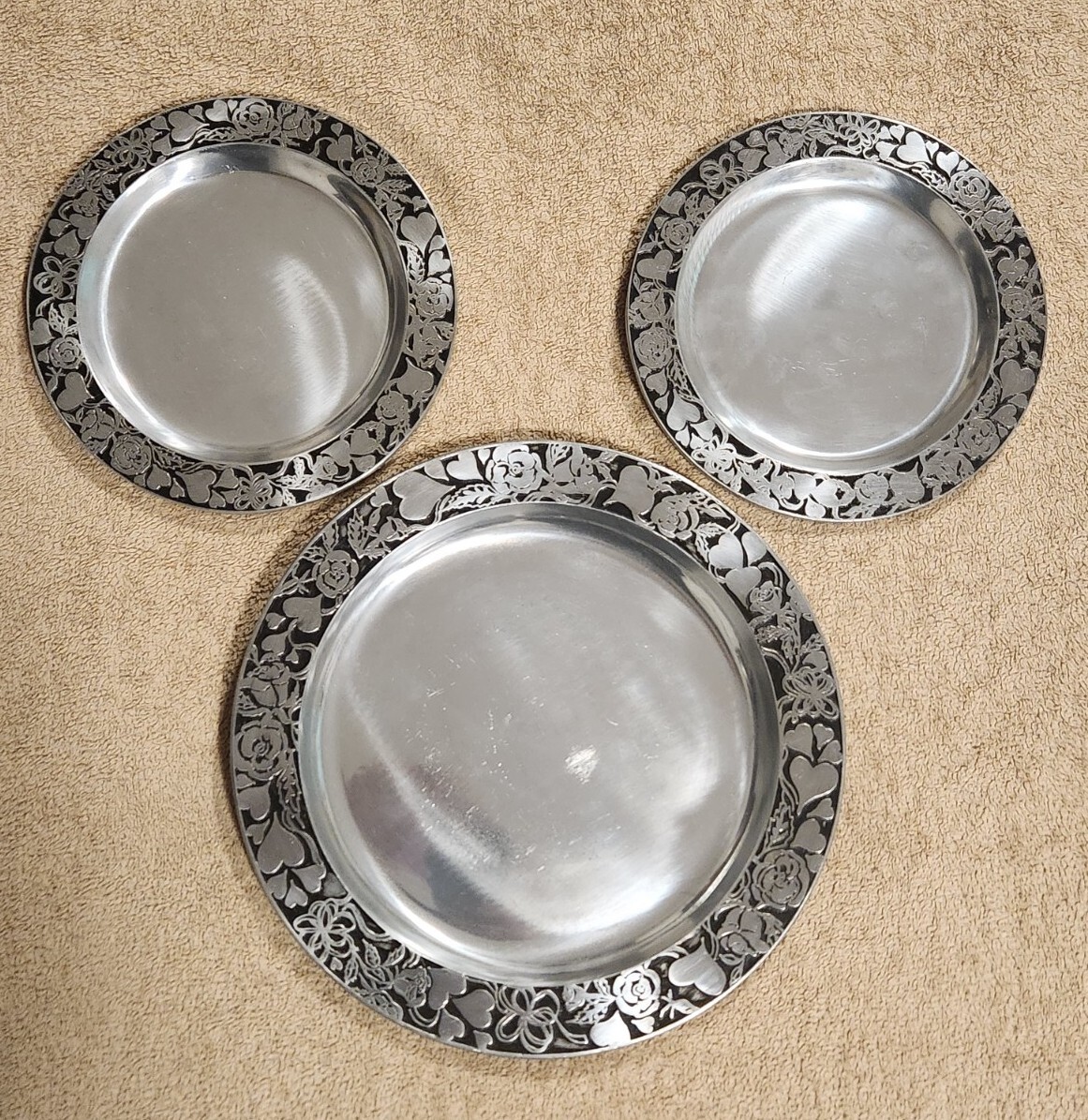 Pewtarex York Pennsylvania Vintage Pewter Set of 3 - 2x 7.5
