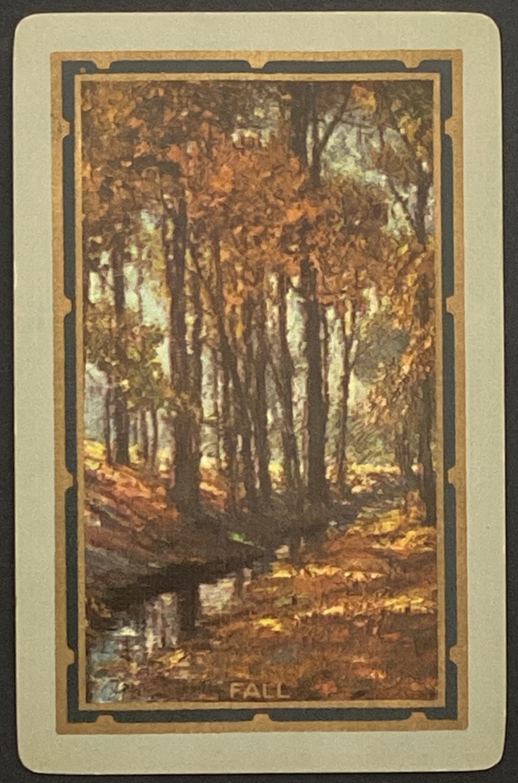 Scenic View Named Fall Vintage Single Swap Playing Card