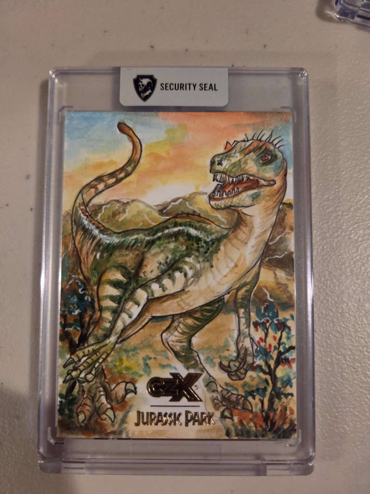 SDCC 2026 Cryptozoic CZX Jurassic Park Sketch Card 1/1 Velociraptor Teresa A