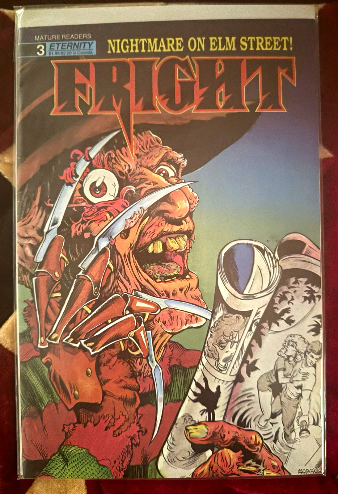 Fright #3 Eternity RARE Freddy Krueger Madman First Appearance Cover