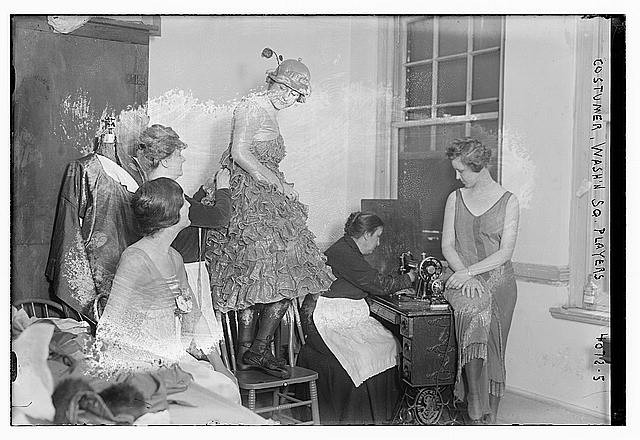 Washington Square players women costumer sewing machine dresses 1910s