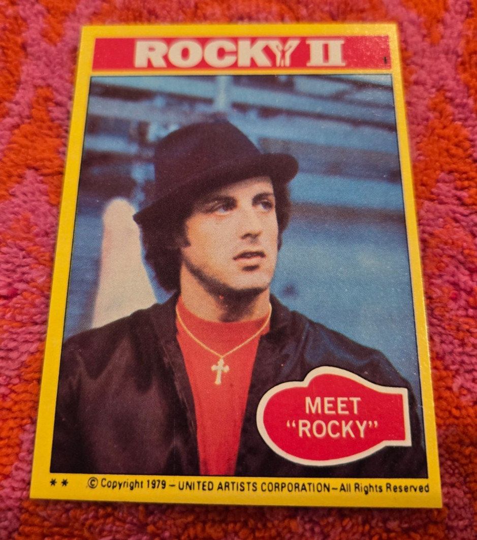 1979 TOPPS ROCKY II #1 MEET ROCKY  SYLVESTER STALLONE RC NM ROCKY BALBOA ROOKIE