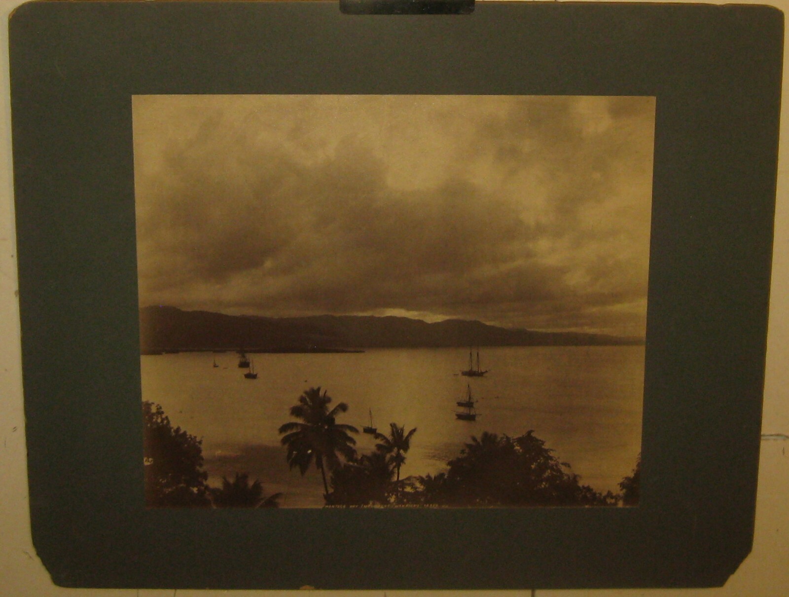 Original JAMES VALENTINE 'Montego Bay (Moonlight) JAMAICA Albumen PHOTOGRAPH Original JAMES VALENTINE 'Montego Bay (Moonlight) JAMAICA Albumen PHOTOGRAPH