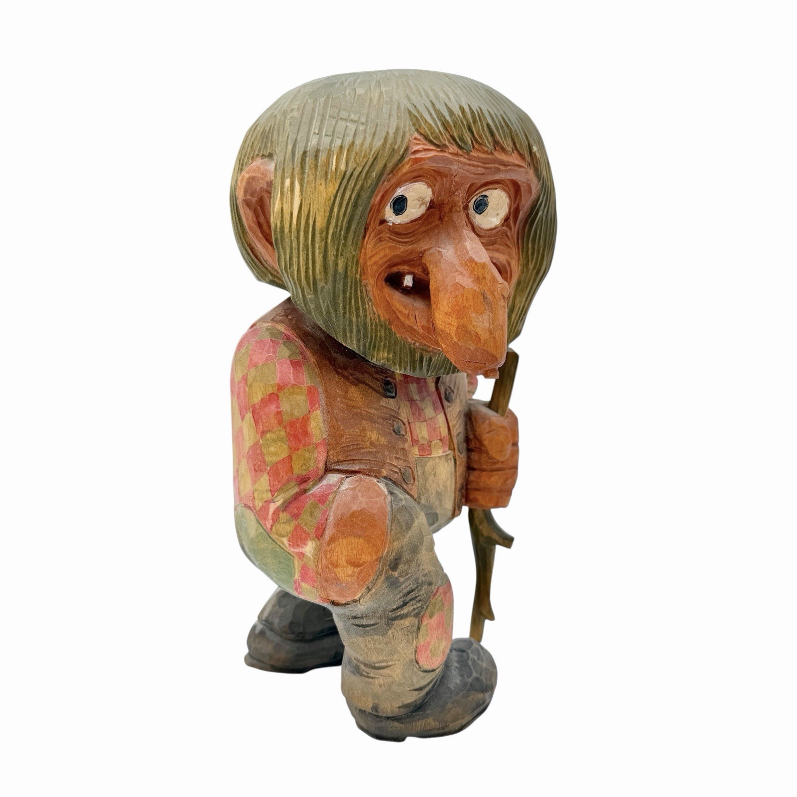 Vintage Original Anton Sveen Midcentury Handcarved Birchwood Troll Figure RARE
