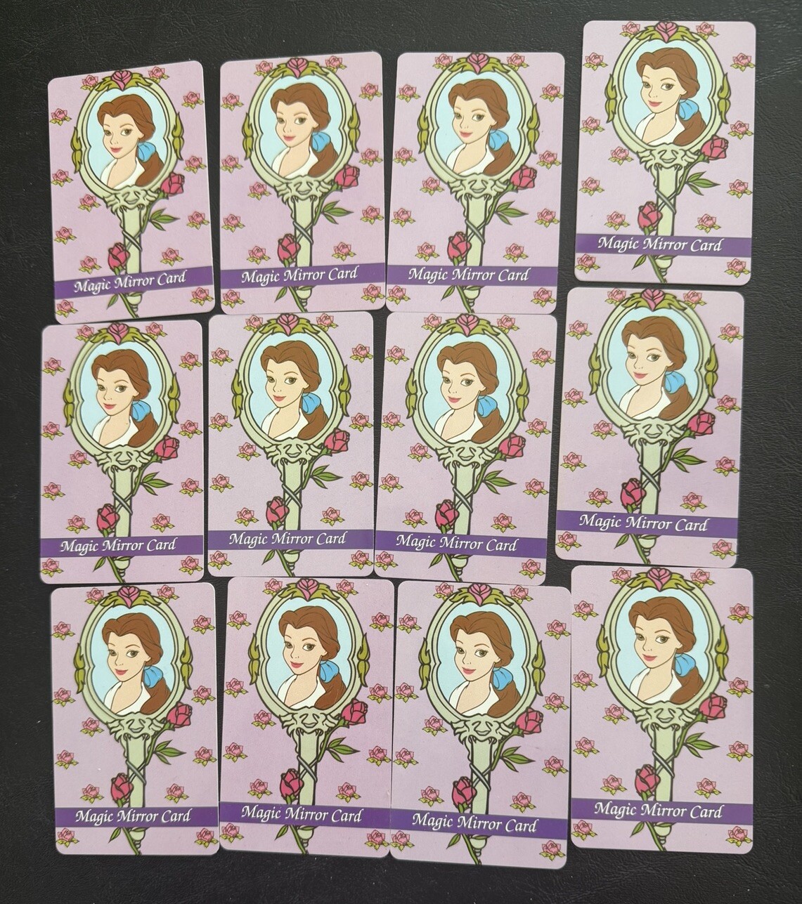 REDUCED 12 NEW Vintage ‘87 Disney CINDERELLA MAGIC MIRROR CARDS-PLASTIC CARD