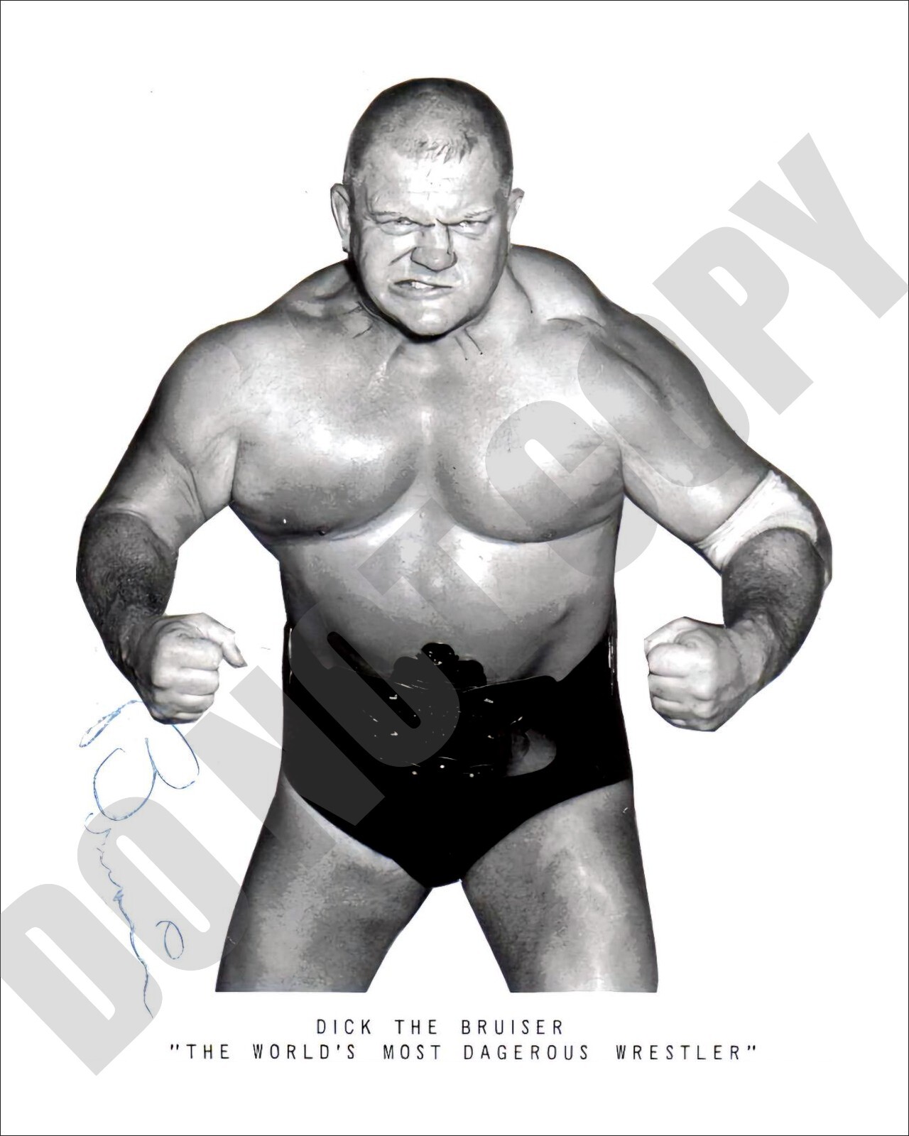 Dick The Bruiser Worlds Most Dagerous Wrestler Detroit WRIF Preprint 8x10 Photo