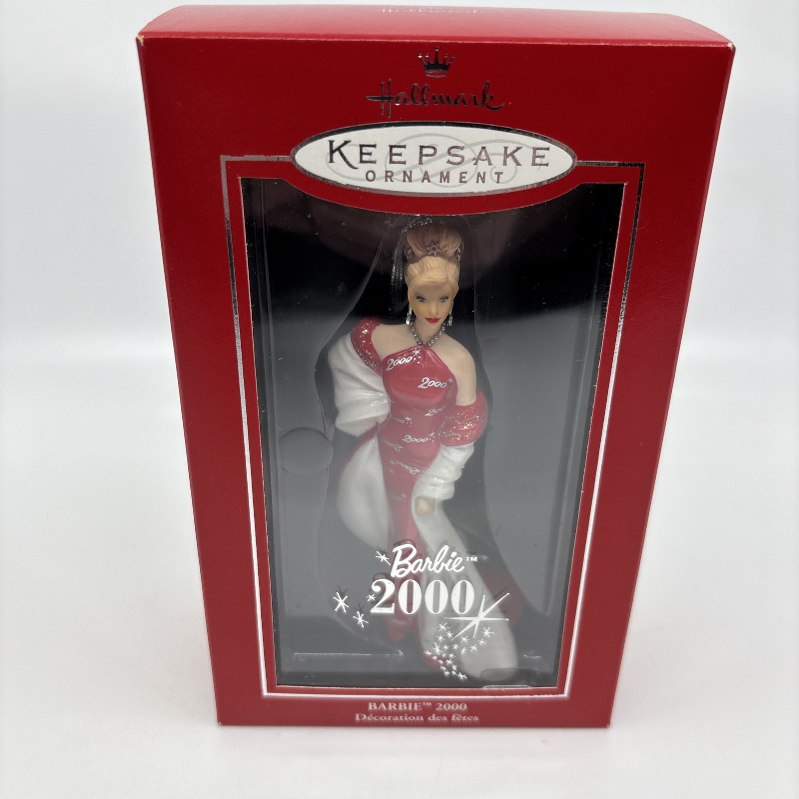 2000 HALLMARK KEEPSAKE CHRISTMAS ORNAMENT - BARBIE - CLUB EXCLUSIVE - PORCELAIN