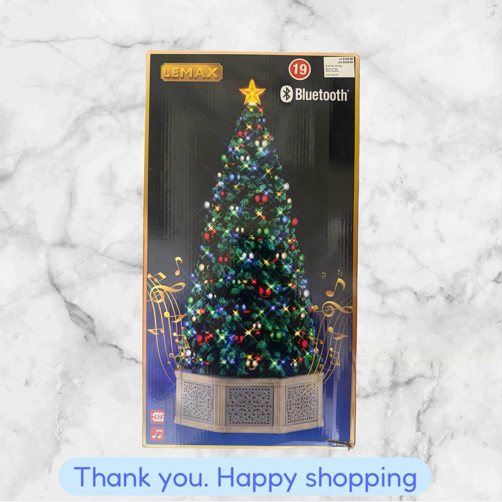 LEMAX Majestic Christmas Tree -Sights & Sounds Holiday Village Musical NEW