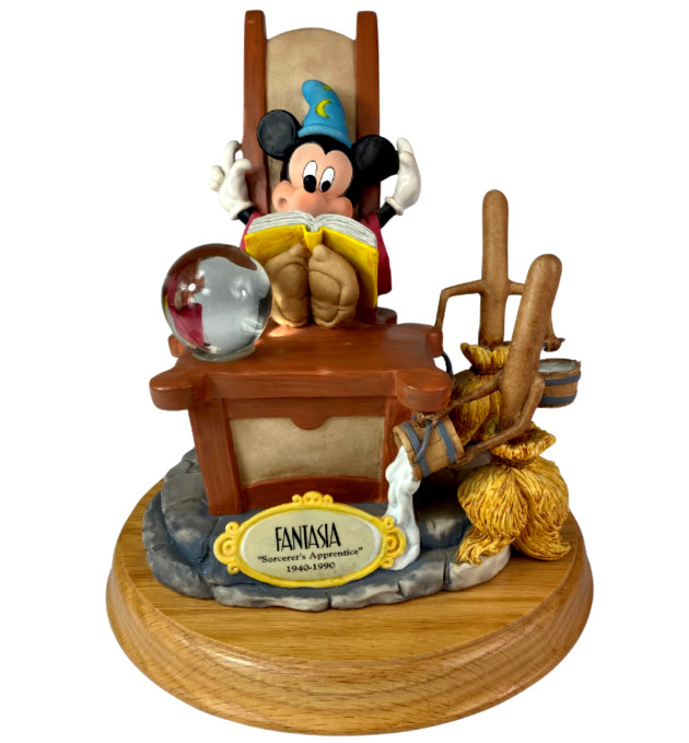 Disney Fantasia Sorcerers Apprentice Schmid Music Box Collectible 1990 Vintage