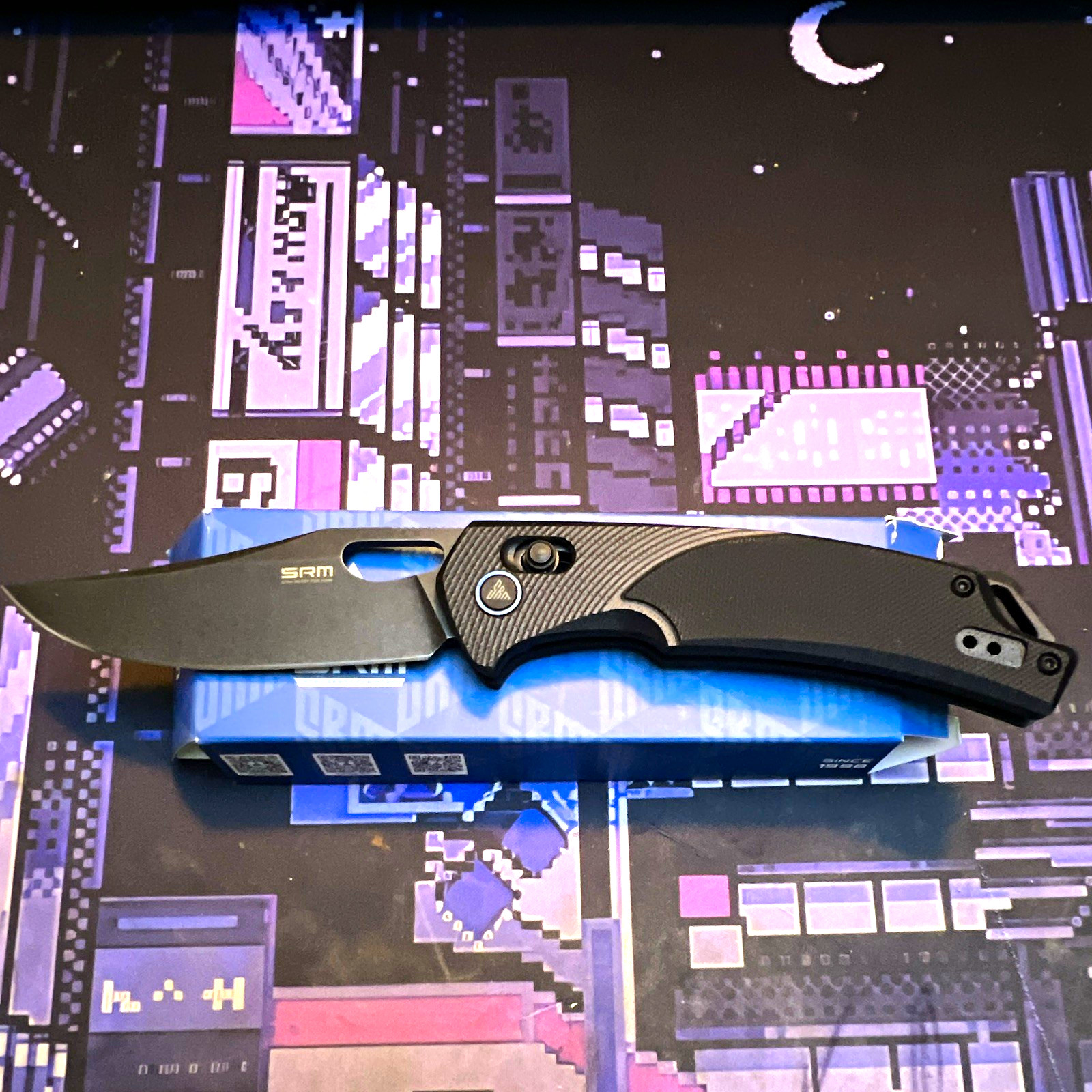 SRM Knives Ambi Lock Knife Black G-10 (3.5\