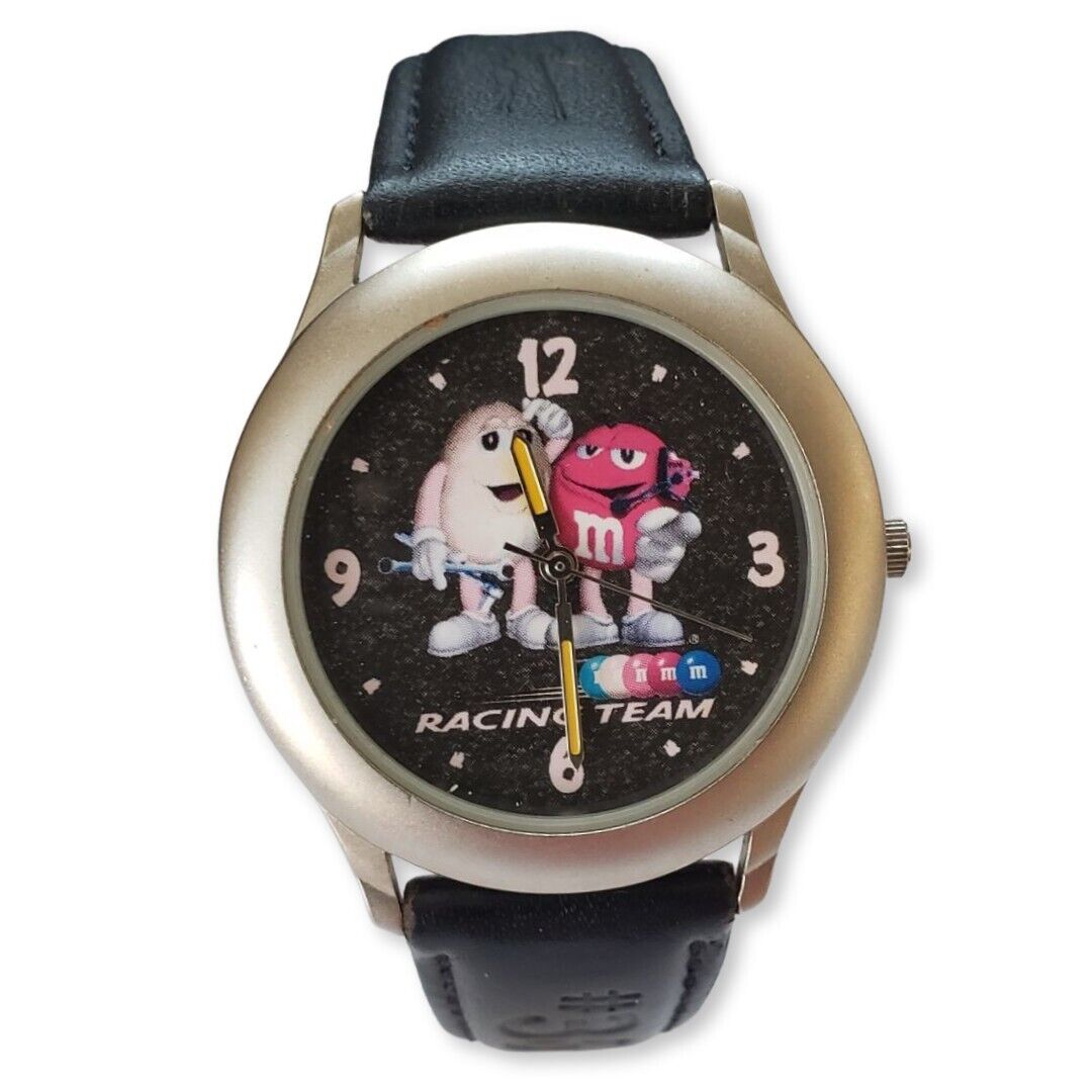 NASCAR M&M\'s Racing Team #36 Collector\'s Edition Watch Black Leather Band 1999