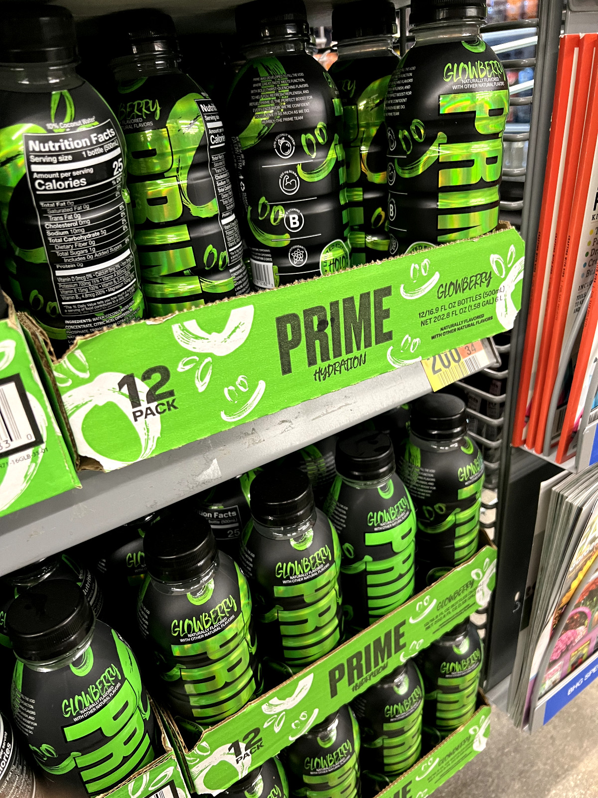 PRIME Glowberry Ultra Rare HOLO Limited Edition Hydration 1 BOTTLE NEW SEALED