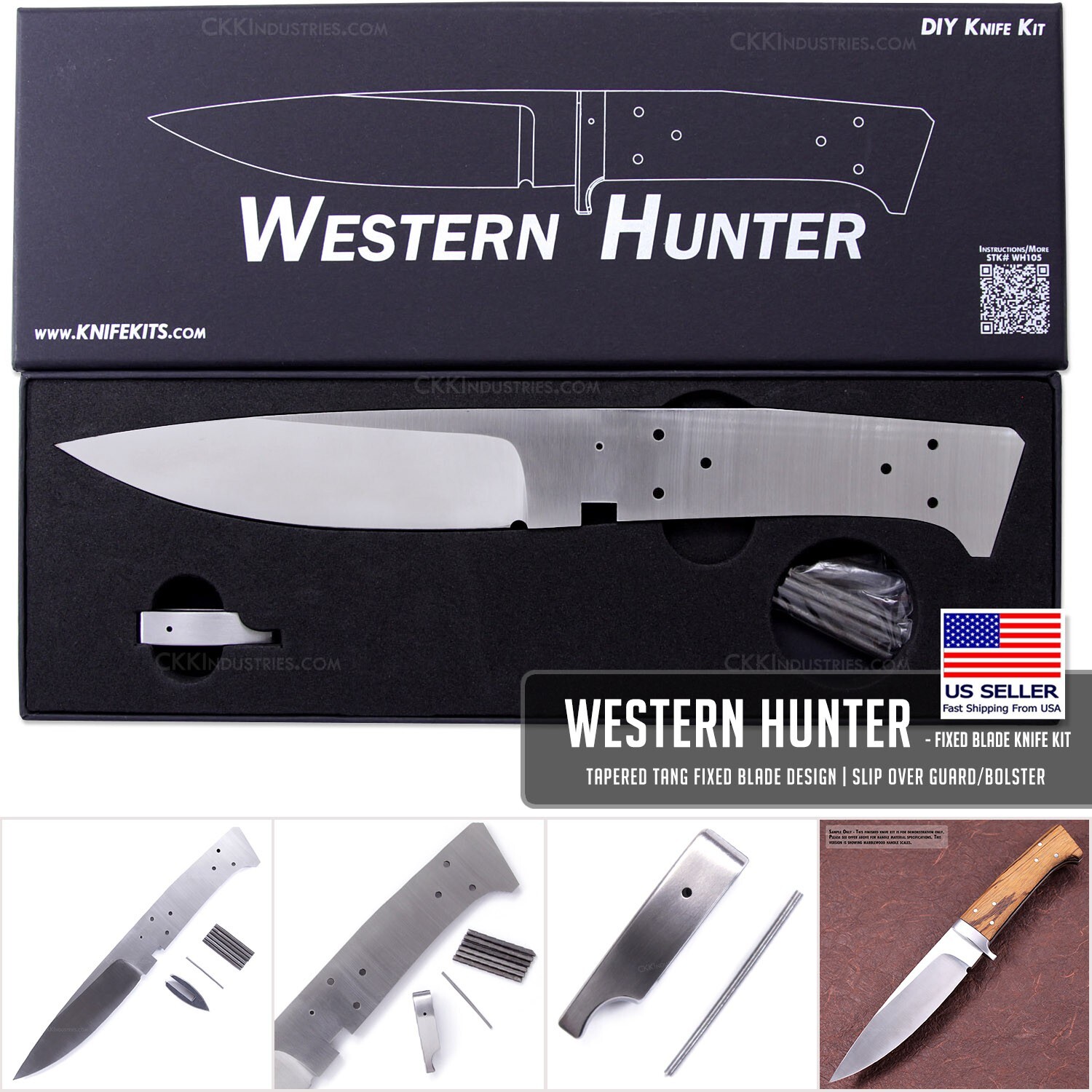 Western Hunter - DIY Knife Making Kit - USA Design