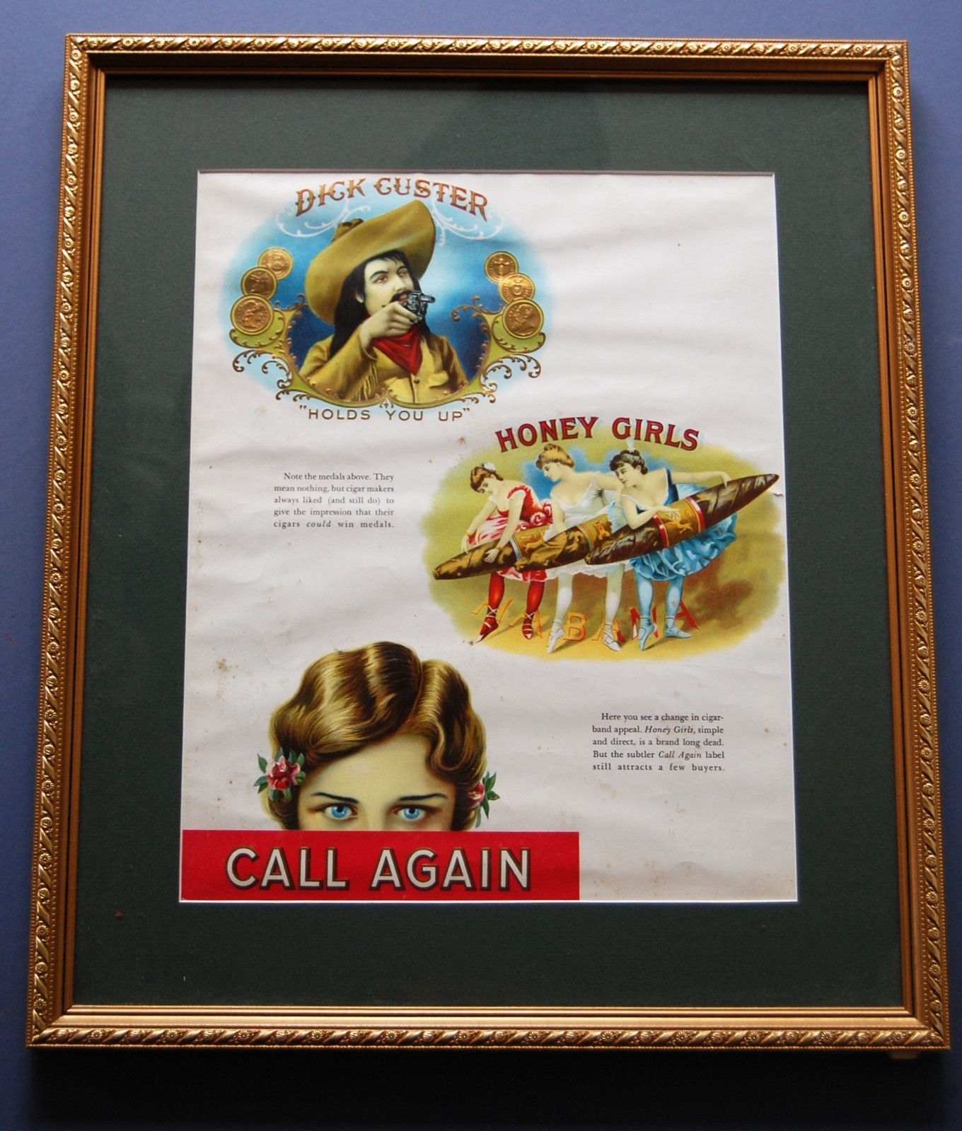 Antique Original c.1933 Cigar Advertising Poster Fortune Mag 15.5