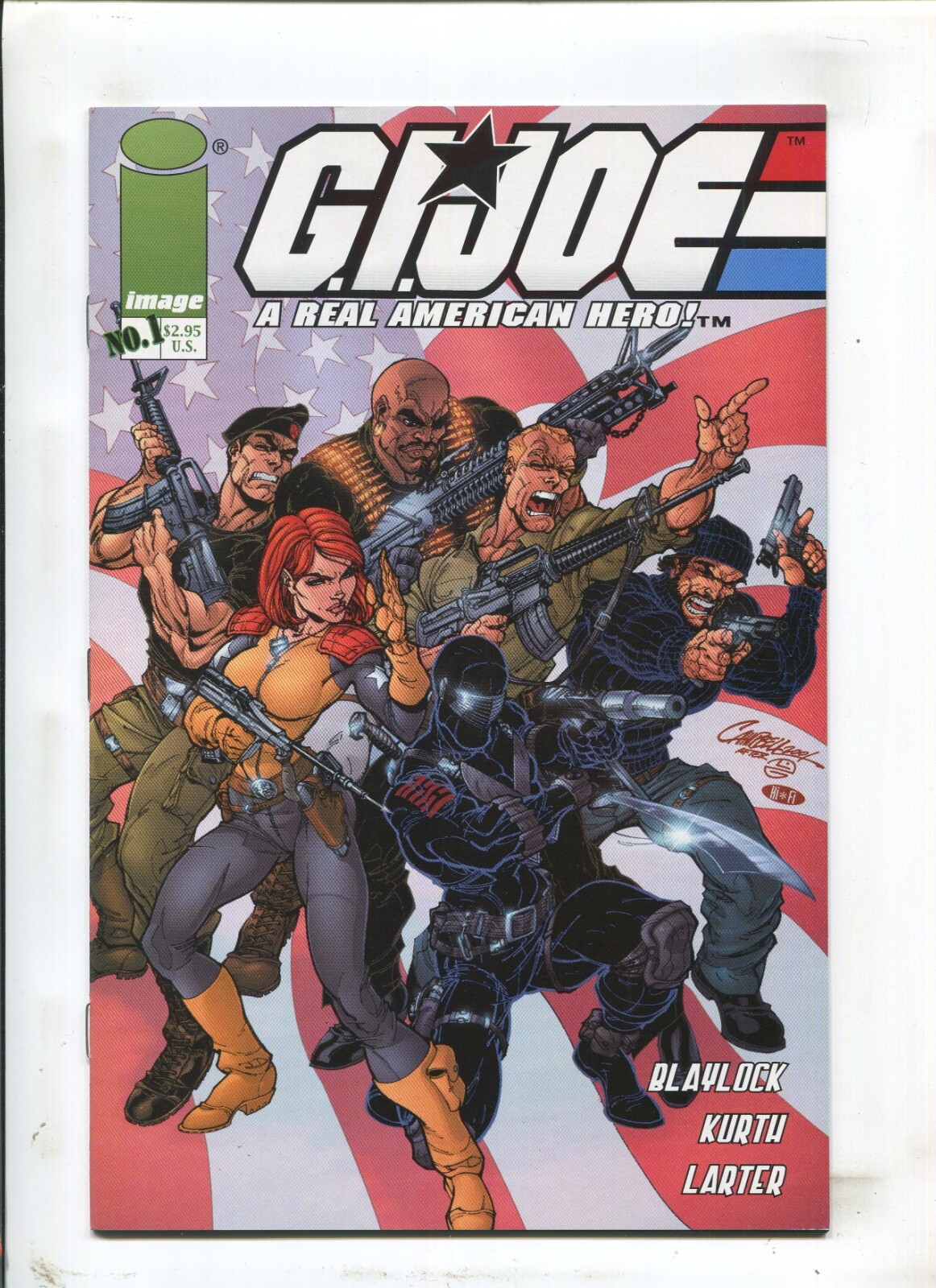 G.I. Joe #1 - 1st Image Title / J. Scott Campbell Cover (9.0) 2001