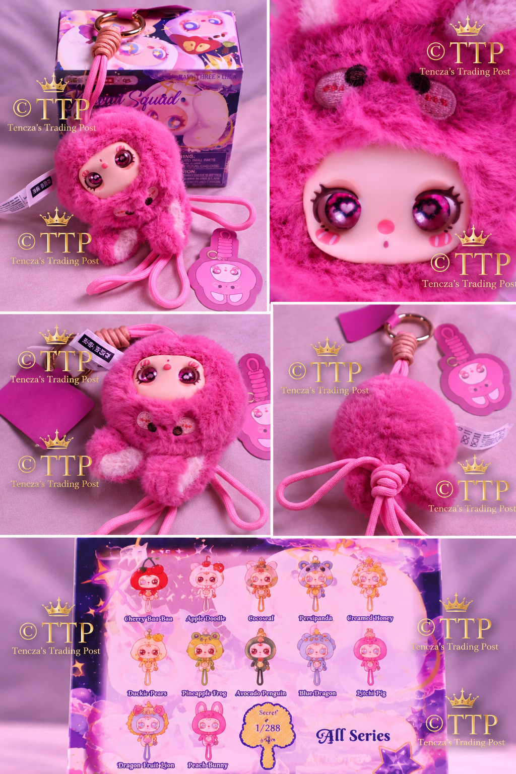 Baby Three x Liila Kawaii Squad Plush Keychain Open Box Display Sample Baby Three x Liila Kawaii Squad Plush Keychain Open Box Display Sample