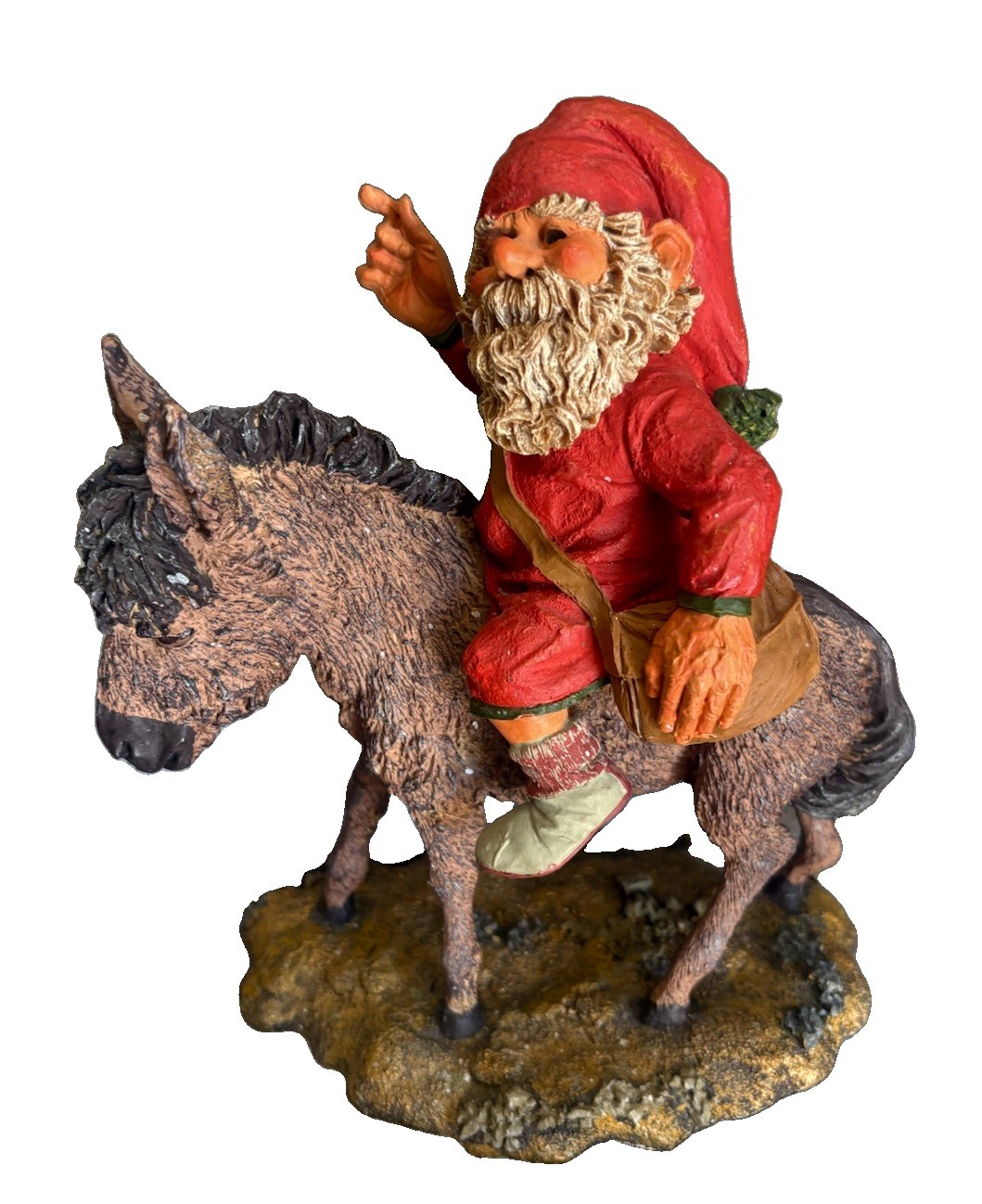 Vintage 1994 Klaus Wickl Enesco Sandman/Gnome  Riding A Donkey Figurine