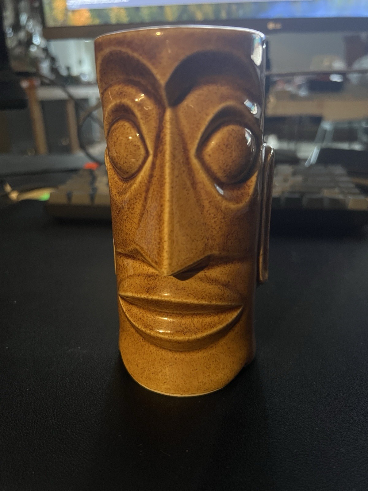 Vintage Otagiri OMC Bug Eyed Moai Tiki Mug Brown Ceramic Japan Polynesian Vintage Otagiri OMC Bug Eyed Moai Tiki Mug Brown Ceramic Japan Polynesian