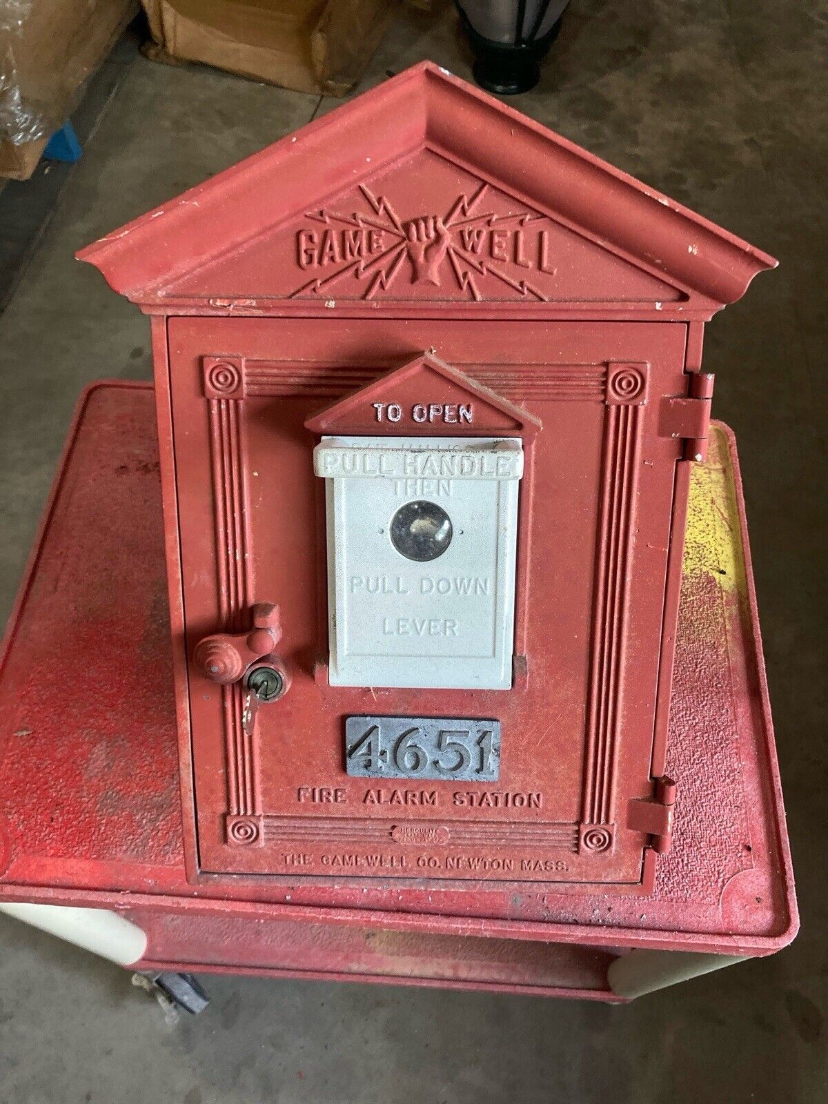 Vintage Gamewell fire call box alarm Gamewell Wall mount #4651