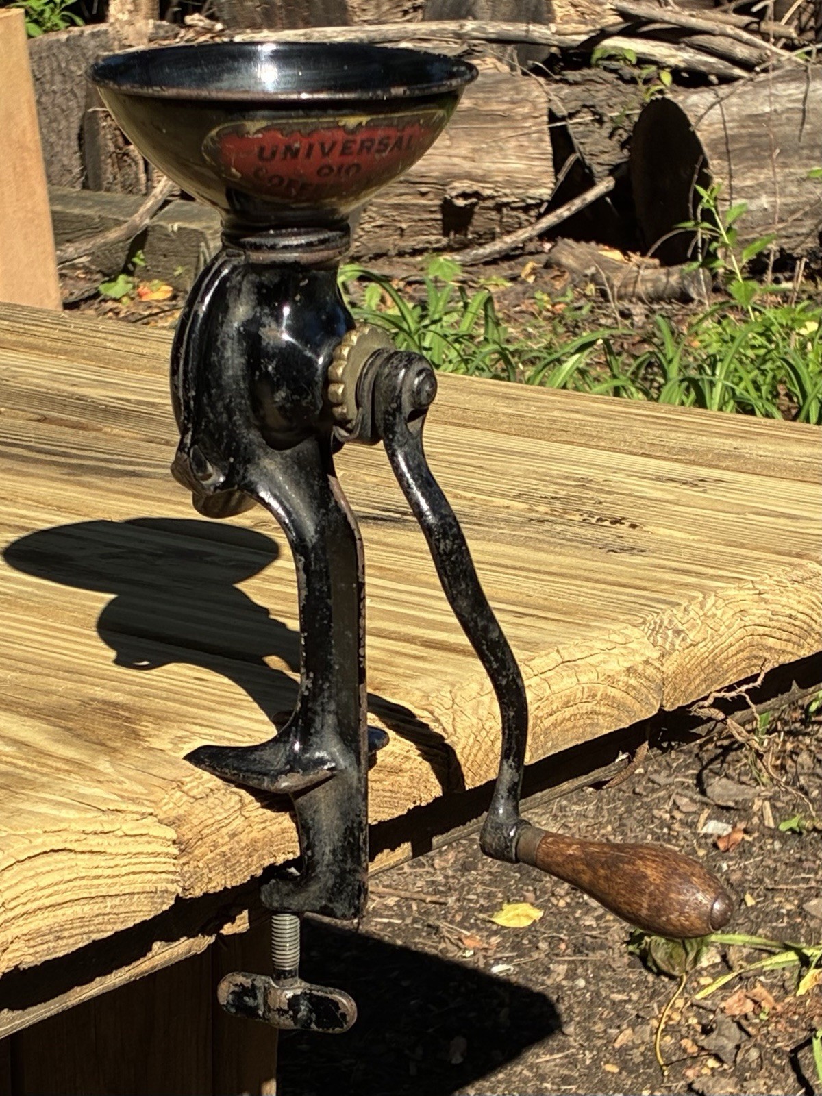 Antique Cast Iron Landers, Frary, & Clark 010 Universal Coffee Mill—Clamp On