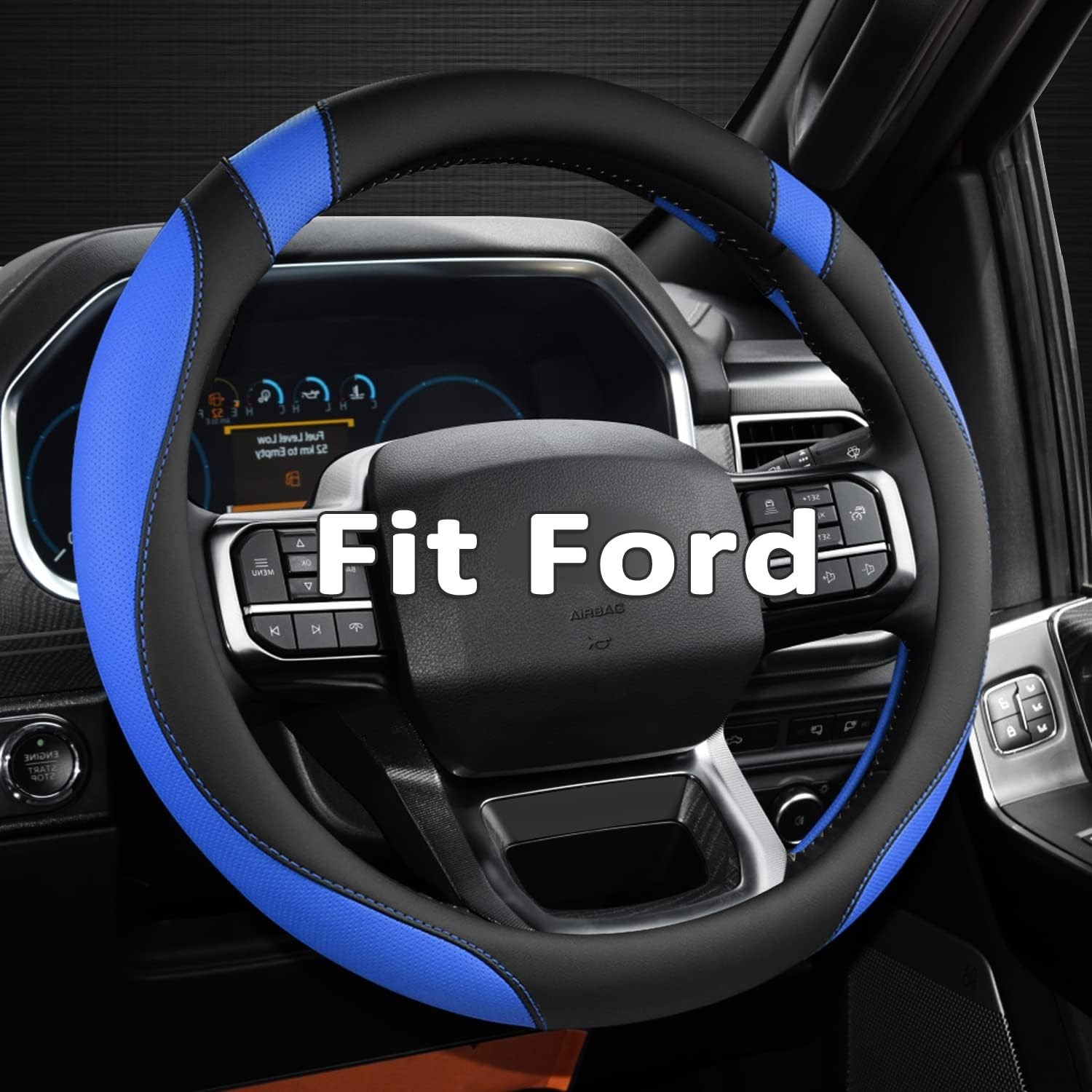 West Llama Customized Auto Car Steering Wheel Cover for Ford F-150 F-250 West Llama Customized Auto Car Steering Wheel Cover for Ford F-150 F-250