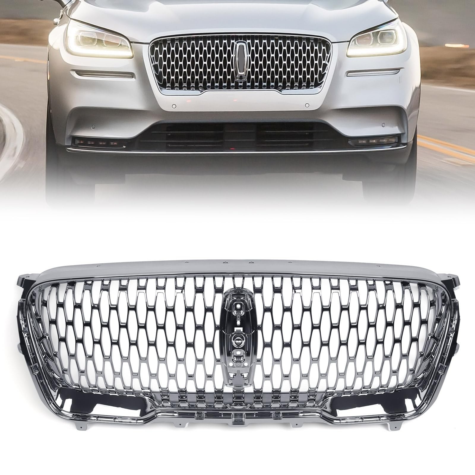 Front Grille Assembly w/Camera Hole for Lincoln Corsair 2021-2023 Front Grille Assembly w/Camera Hole for Lincoln Corsair 2021-2023
