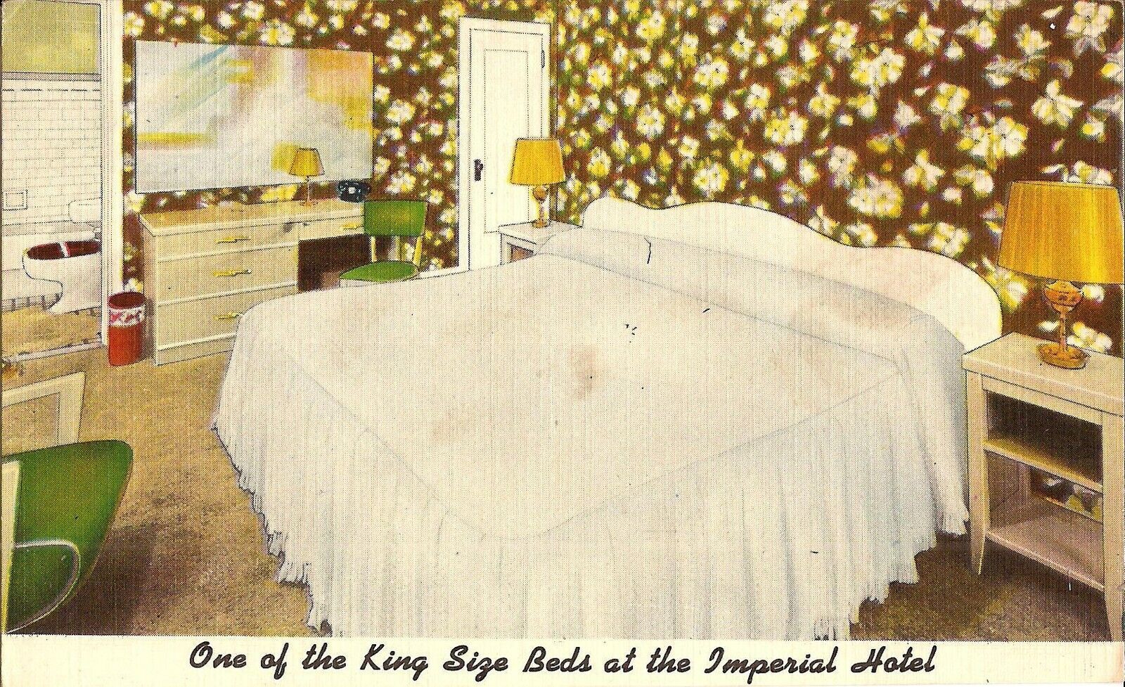 Portland, OREGON - Imperial Hotel - King Size Bed - ADVERTISING - LINEN