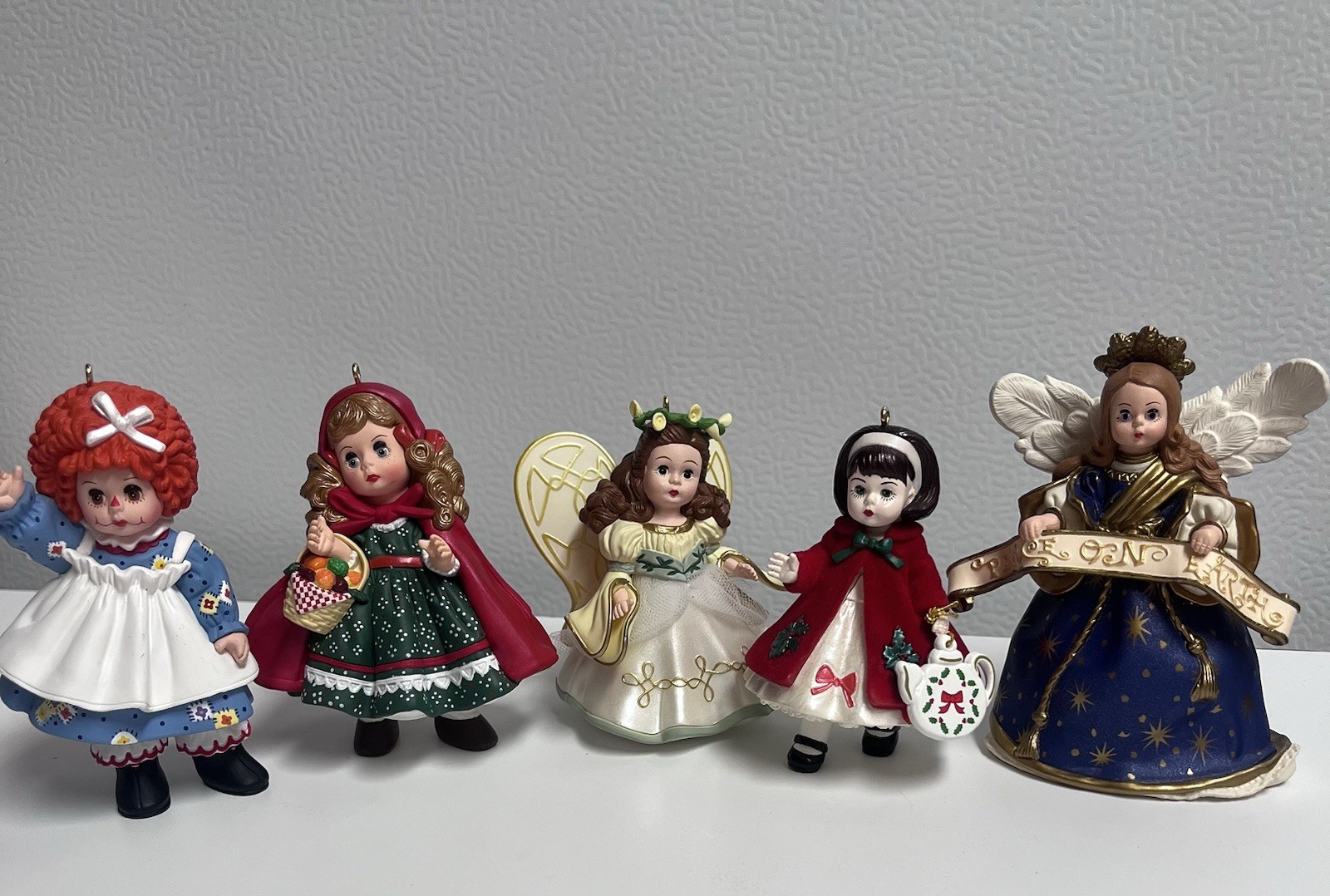 Hallmark Keepsake Ornament Lot Of 5 Madame Alexander Dolls No Boxes As Is VTG