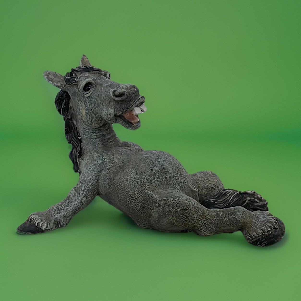 VTG 2000 Sealmark Laughing Horse Buck Teeth Lounging Figurine Resin