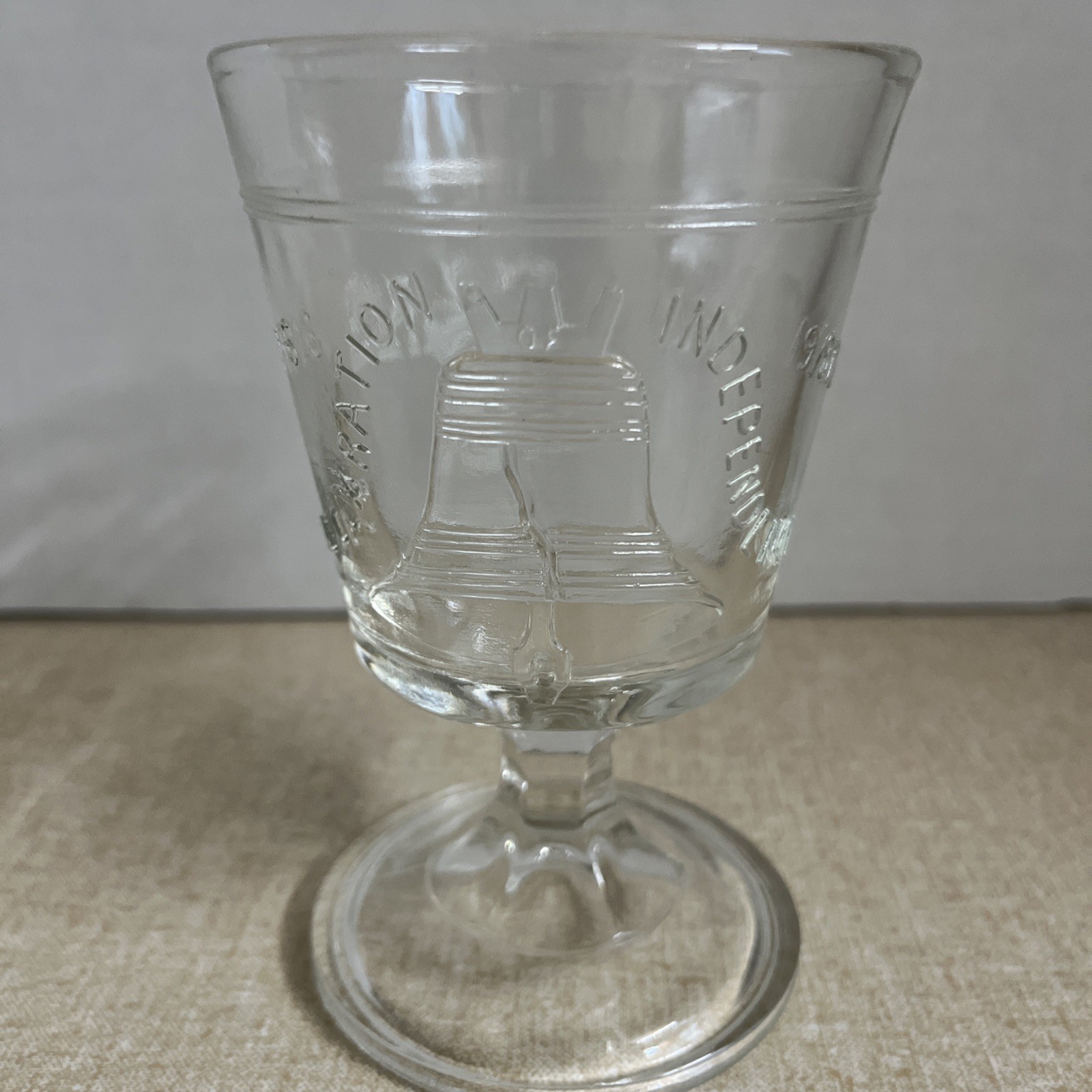 EAPG Adams & Co. Centennial 1876 aka Liberty Bell Goblet 200 YEARS AGO History