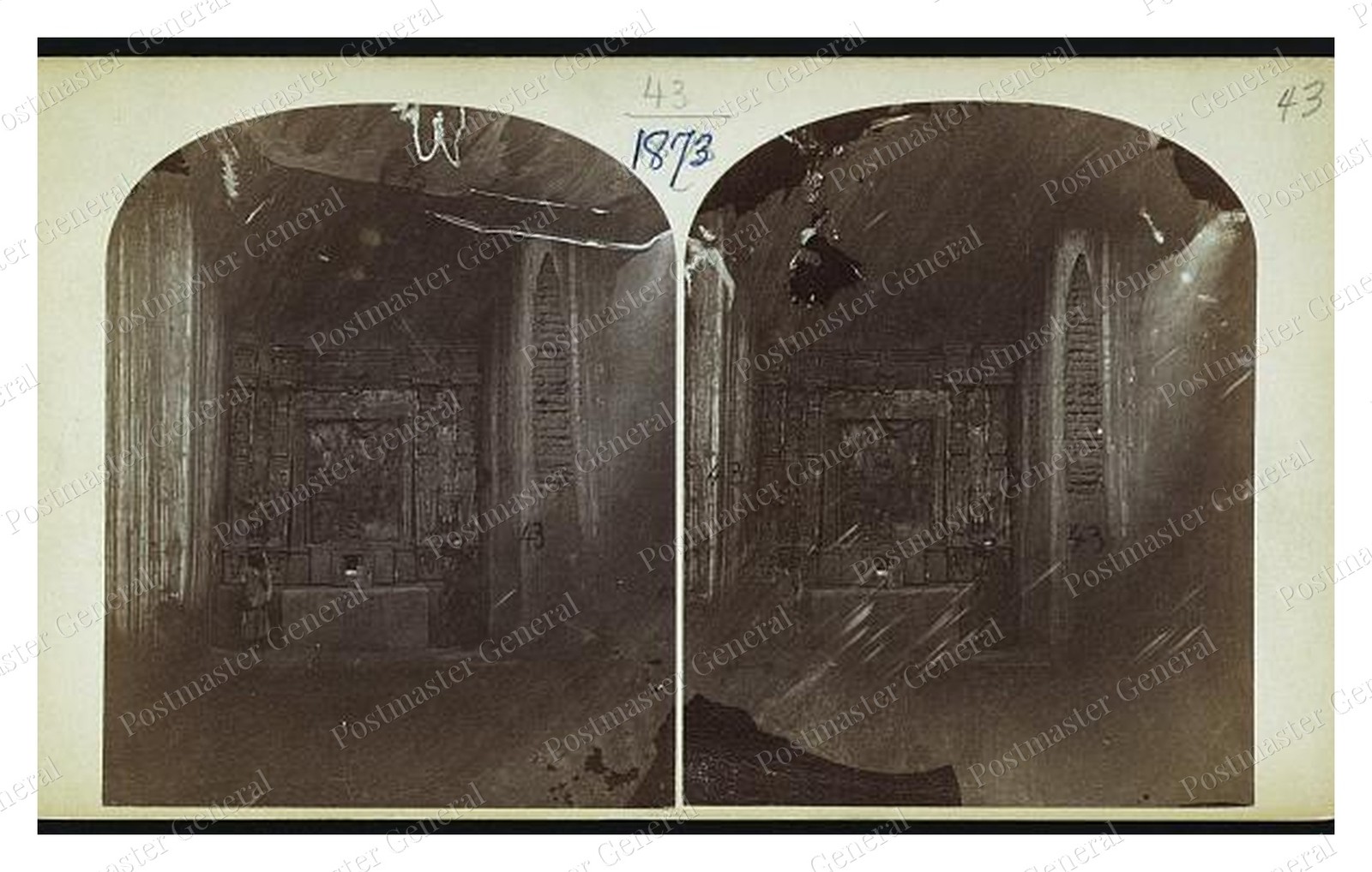 Zuni Pueblo New Mexico Mission Altar Standard Postcard COPY RPPC