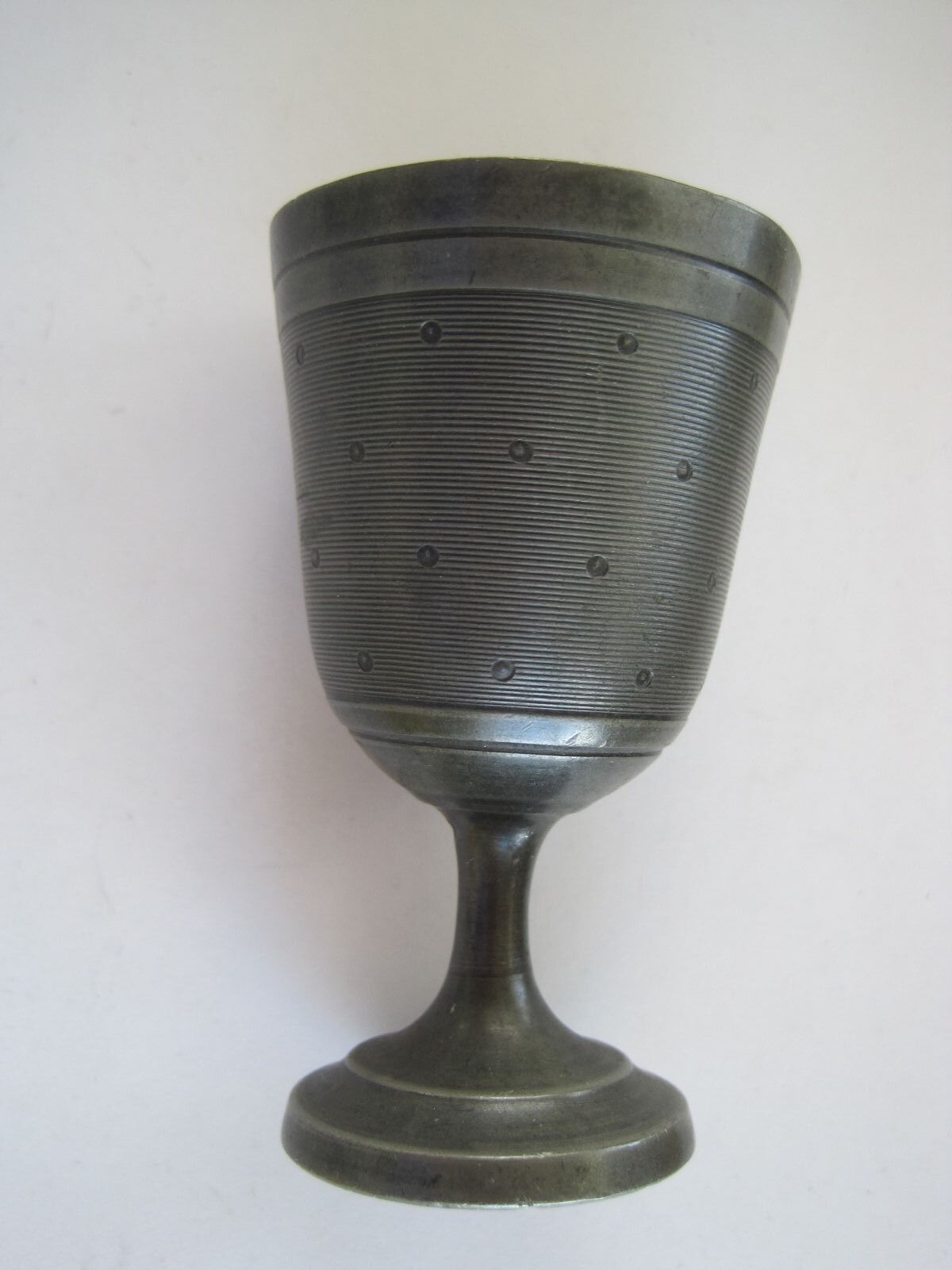 Christening Chalice or Pewter Unmarked Little Goblet 3\