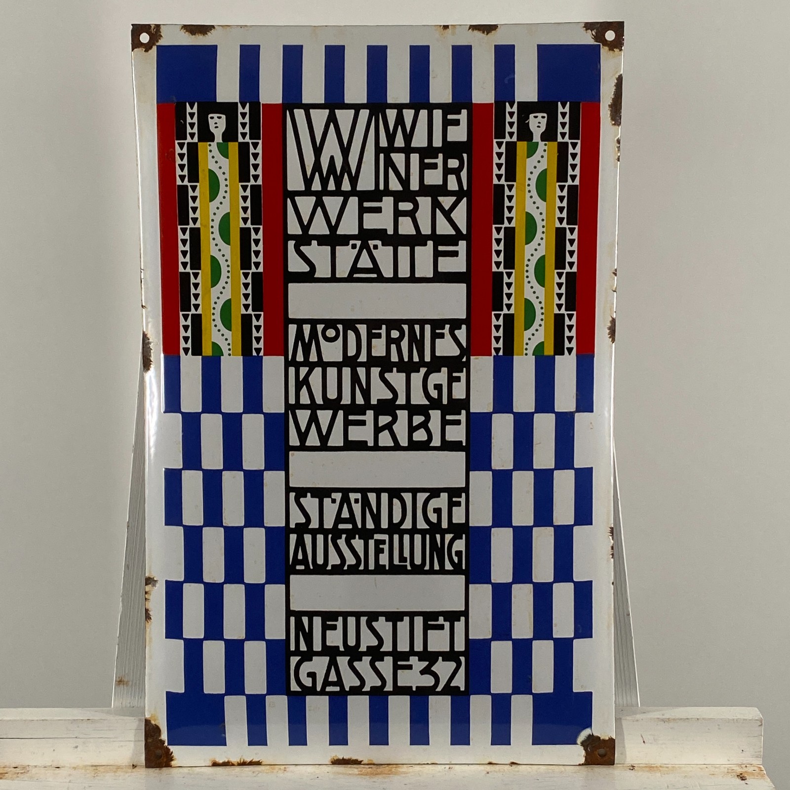 WIENER WERKSTÄTTE - Advertising Sign - 49x32cm (19.3x12.6\