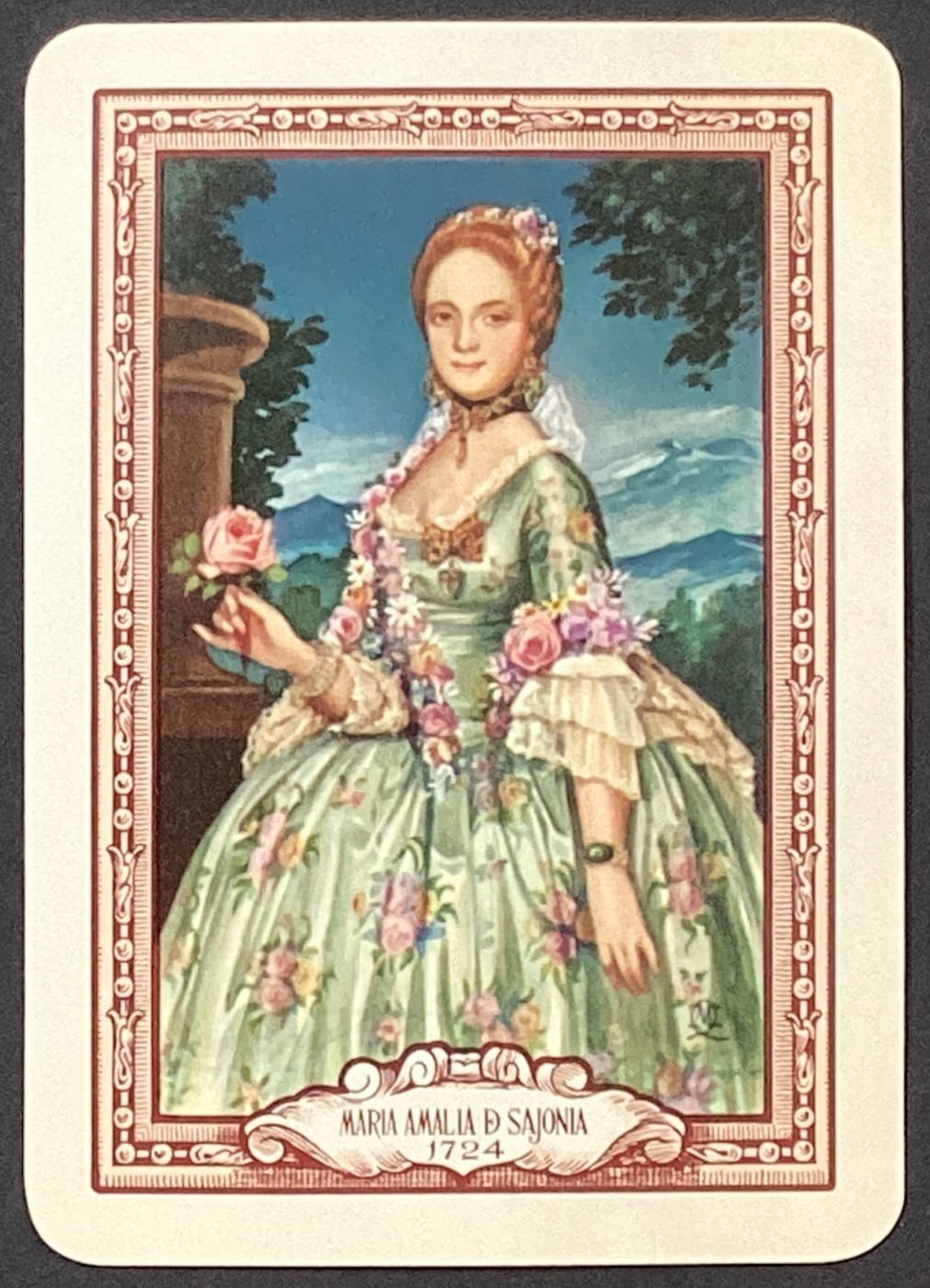 Maria Amalia Sajonia Vintage Single Swap Playing Card Ace Spades