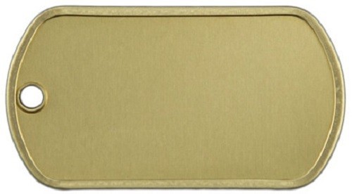 SUPPLY DEPOT MILSPEC Brass Military Identification tag.Made in USA. Box 100 tags