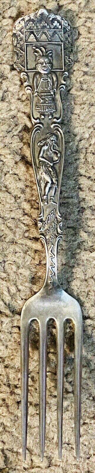 VINTAGE Hopi Snake Dance Souvenir Fork Sterling Silver