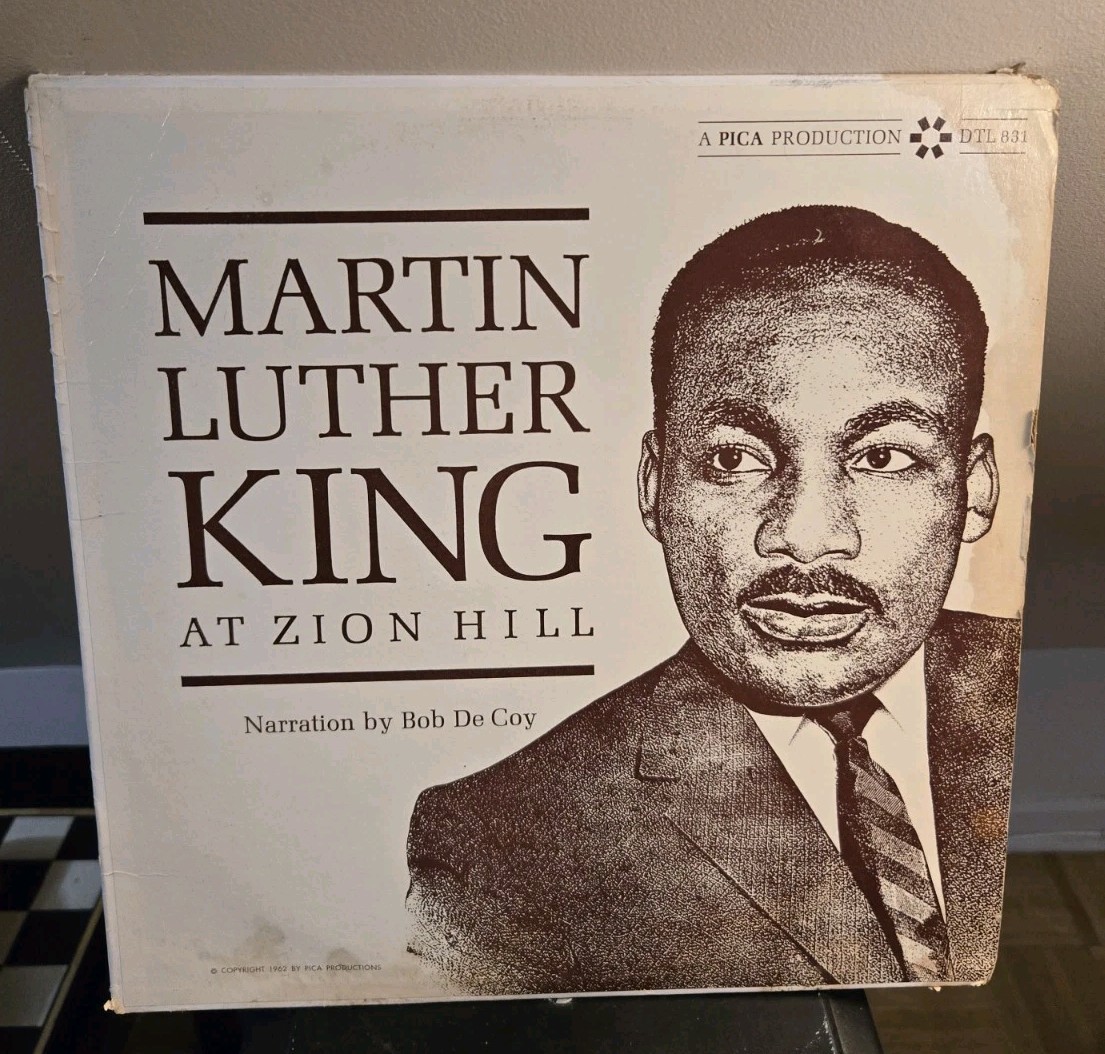 Rare Unauthorized Recording Of Martin Luther King At Zion Hill 1962 Rare Red LP 