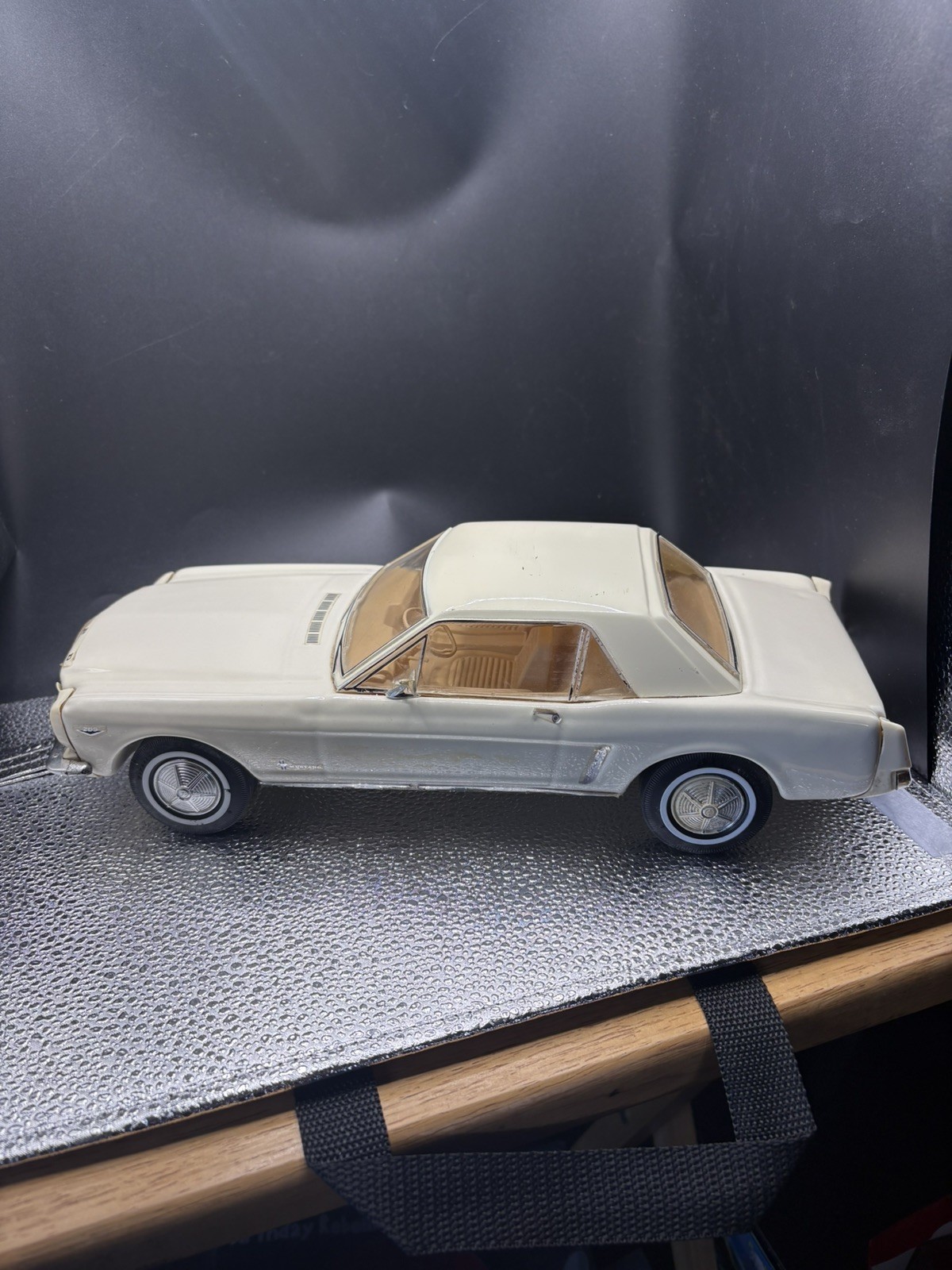 Vintage Jim Beam Ceramic 1964 FORD MUSTANG  Decanter Only No Box White/Ivory