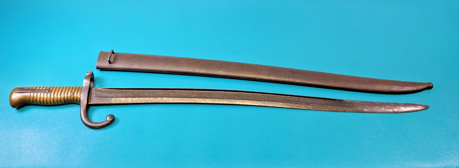 Antique French Model 1866 Chassepot Bayonet Sword + Sheath TR1407 Antique French Model 1866 Chassepot Bayonet Sword + Sheath TR1407