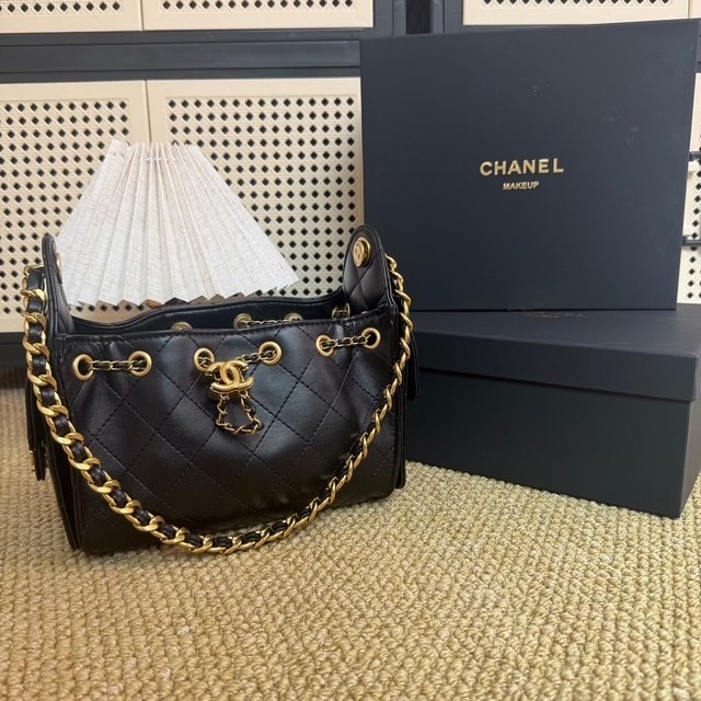 Chanel Makeup Black Quilted Shoulder Strap Bag Crossbody - VIP Gift