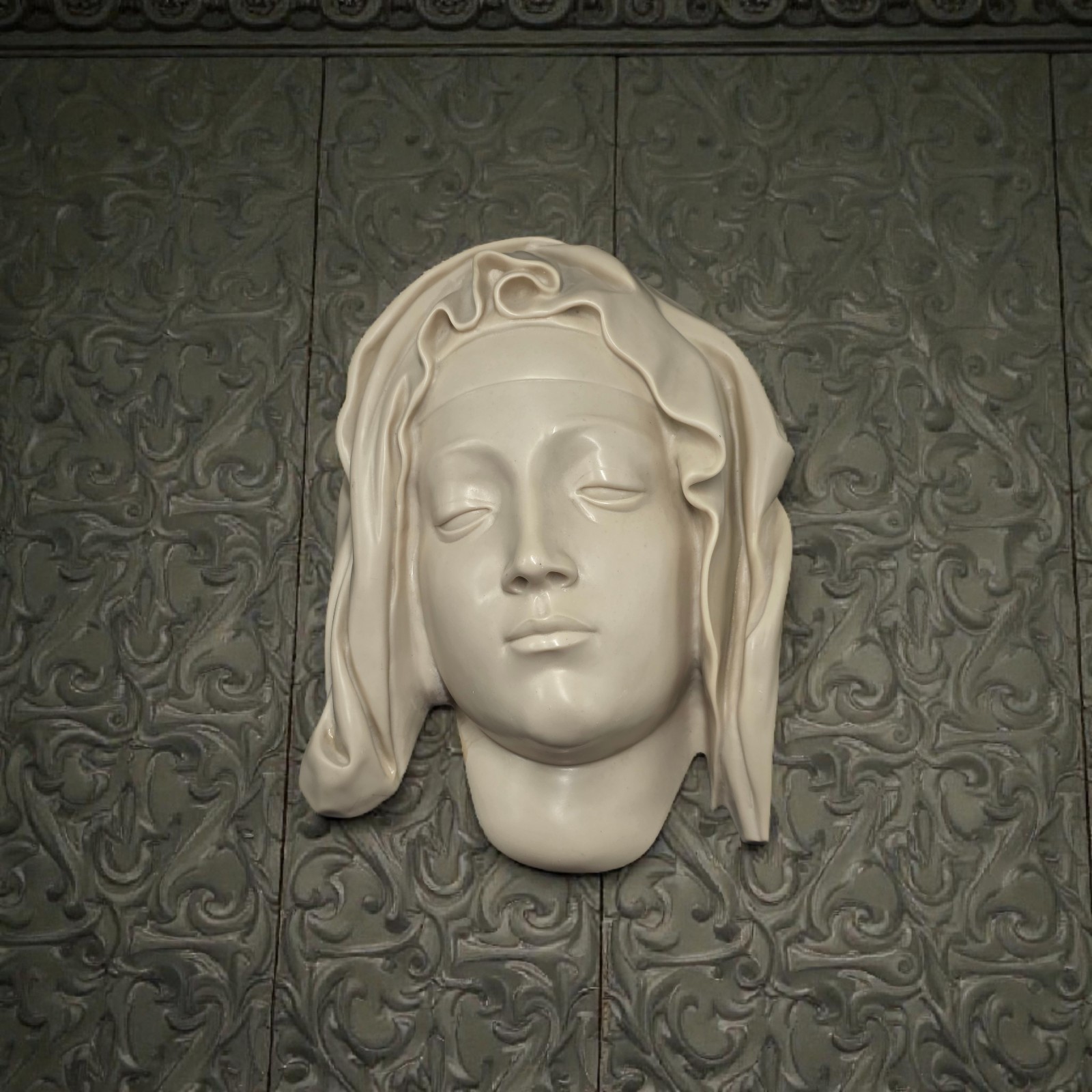 Metropolitan Museum Of Art Michelangelo Head of The Virgin Mary Wall Bust 1982