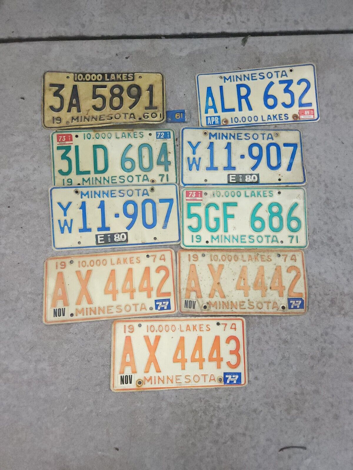 Vintage MINNESOTA License Plates