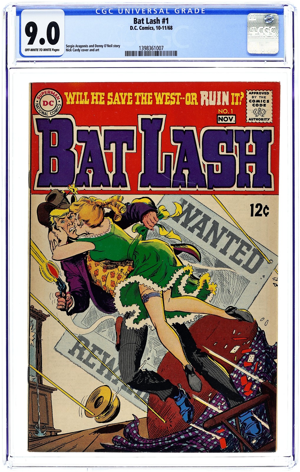 Bat Lash #1 CGC 9.0 1968 1398361007