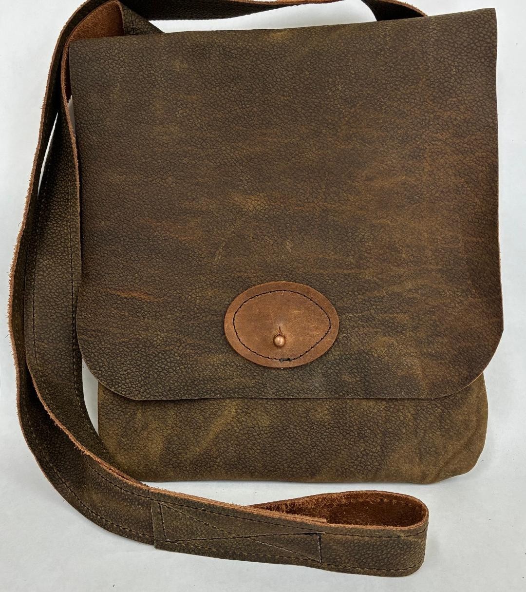 HAVERSACK PEBBLED BISON LEATHER MUZZLELOADER POSSIBLES BAG HAND MADE IN THE USA