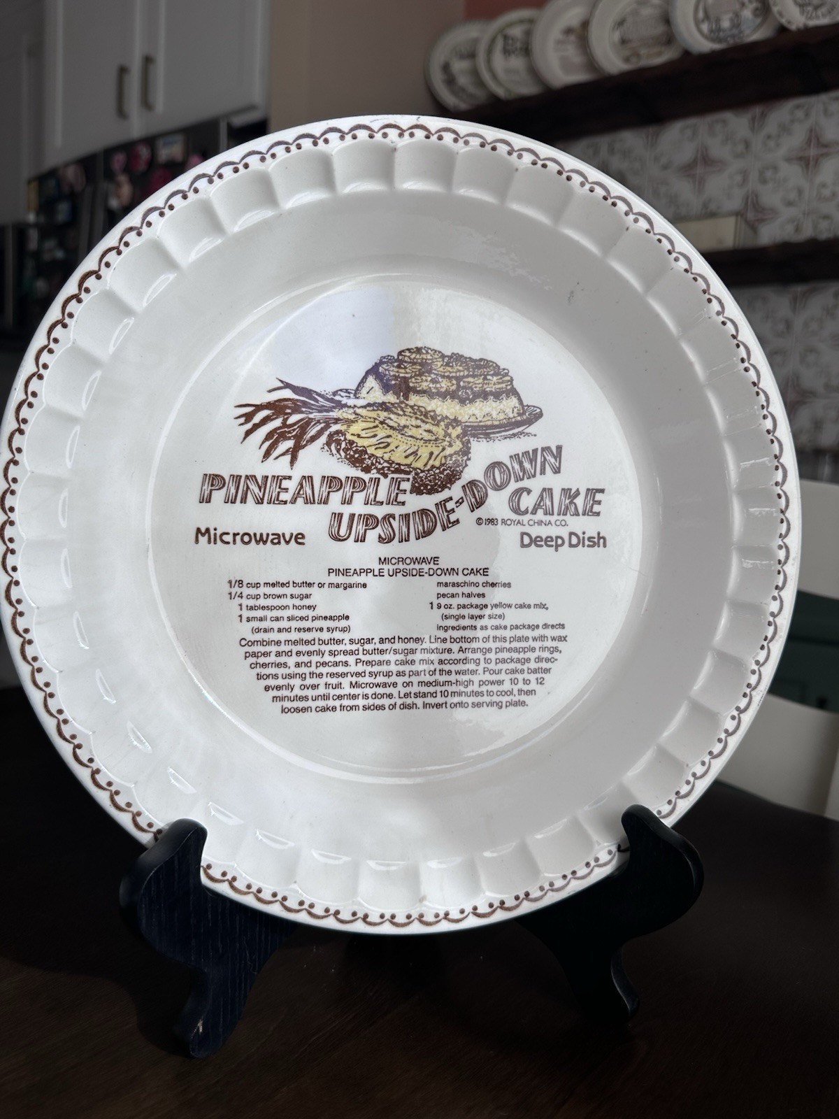 Royal China 1983 Pineapple Upside-Down Cake Deep Dish 11