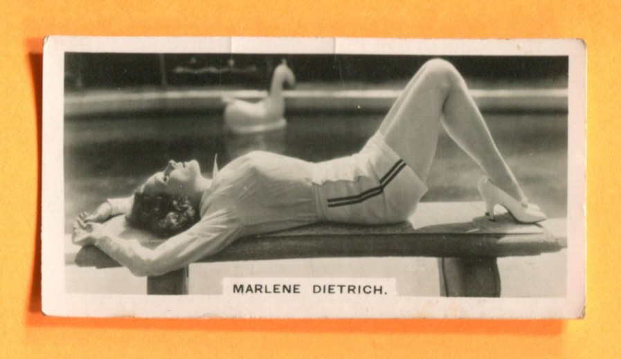 1937 CARRERAS LTD. FILM STARS TOBACCO CARD #49 MARLENE DIETRICH