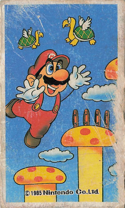 Vintage 1985 Nintendo Super Mario Bros Menko Card Baseball Game Elements Japan