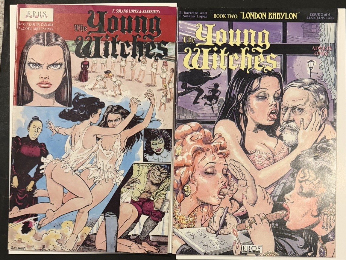 The Young Witches #2 Lot of 2 London Babylon Eros Solano Lopez Adult Comics