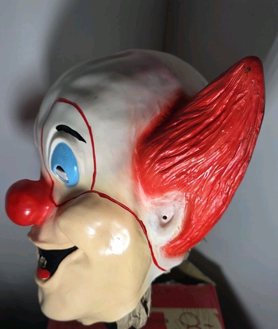 0 Don Post Mask BOZO the Clown Mask Vinyl Vintage 