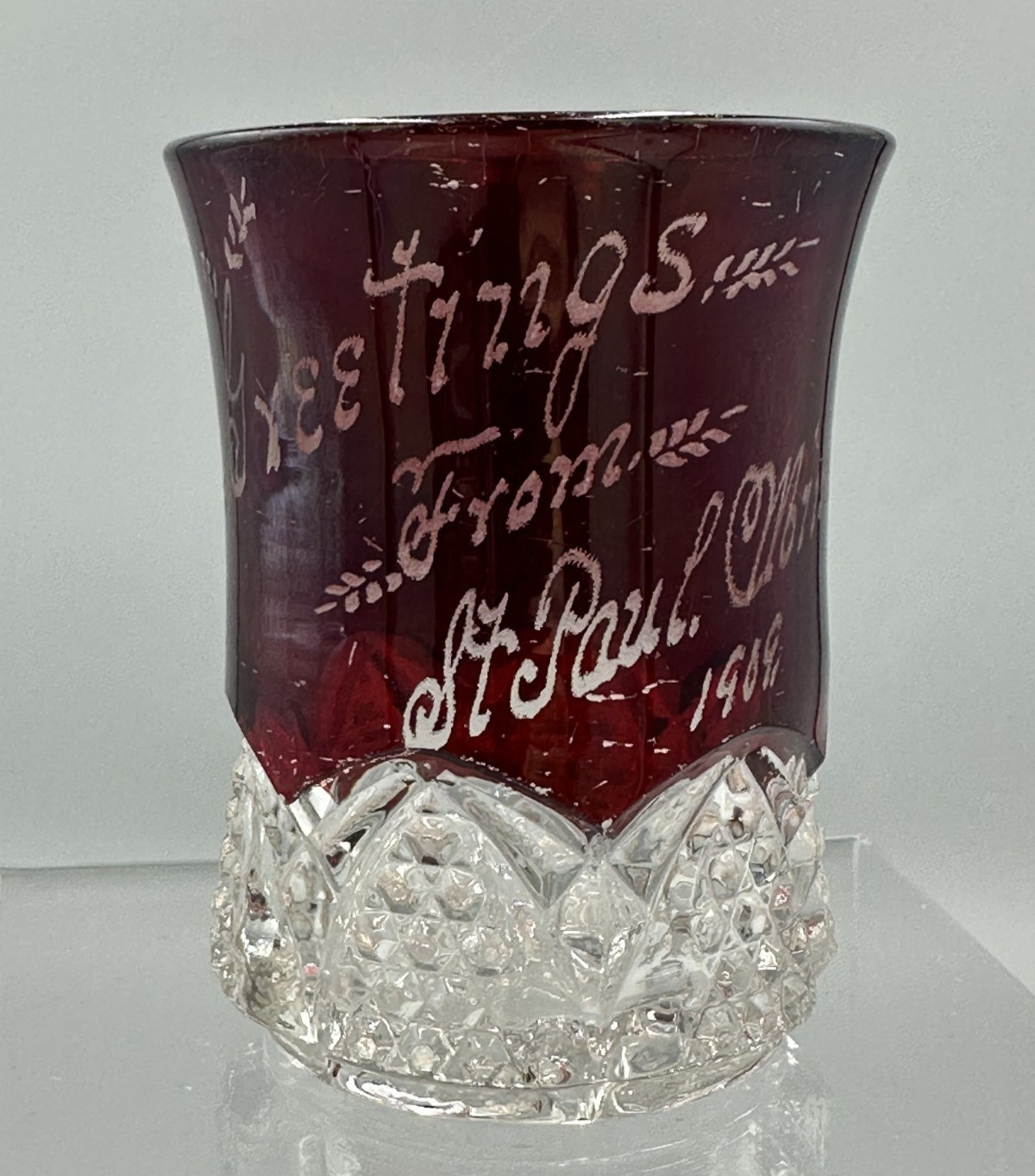 1909 ST PAUL MINNESOTA Souvenir Ruby Flash 3.75\
